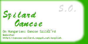 szilard oancse business card